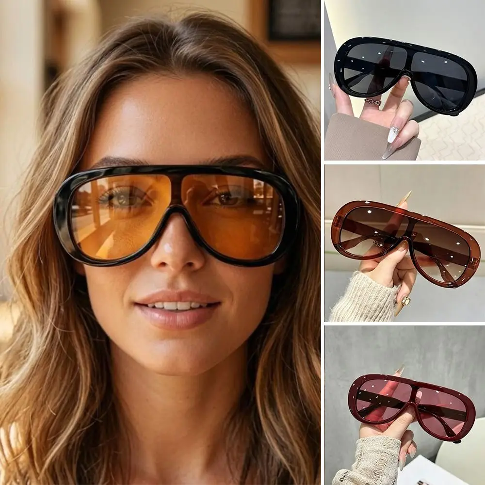 New Integrated Oversize Sunglasses Large Frame UV Resistant Fashion Shades UV400 Sun Glasses Women Men
New Integrated Oversize Sunglasses Large Frame UV Resistant Fashion Shades UV400 Sun Glasses Women Men