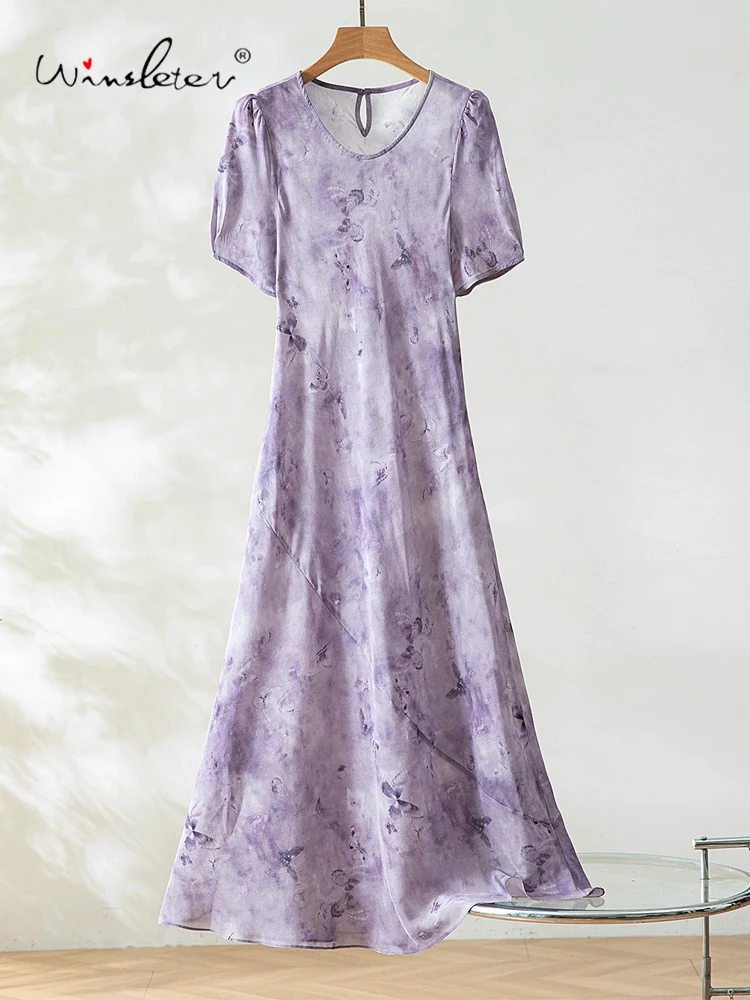 Winsleter-Women 100%Real Silk Elegant Dress, O Neck Short Sleeve Butterfly Print, French Retro Dresses, 2025 Summer New D57466CC
Winsleter-Women 100%Real Silk Elegant Dress, O Neck Short Sleeve Butterfly Print, French Retro Dresses, 2025 Summer New D57466CC