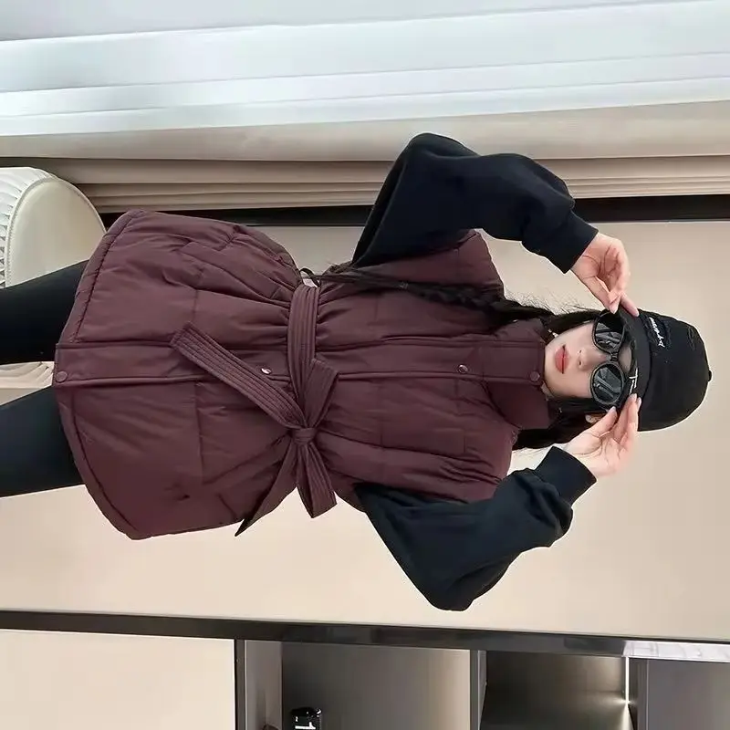 Пуховый хлопковый жилет, женская осенне-зимняя новая мода, пальто без рукавов на талии, женский корейский жилет, верхняя одежда, повседневные женские топы 
Пуховый хлопковый жилет, женская осенне-зимняя новая мода, пальто без рукавов на талии, женский корейский жилет, верхняя одежда, повседневные женские топы