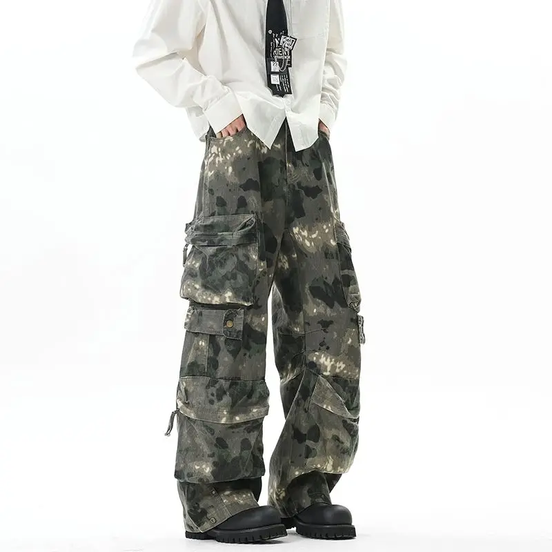 Мужские джинсы-карго в американском стиле, камуфляжные, для активного отдыха, свободного кроя, с высокой талией, винтажный дизайн
Мужские джинсы-карго в американском стиле, камуфляжные, для активного отдыха, свободного кроя, с высокой талией, винтажный дизайн