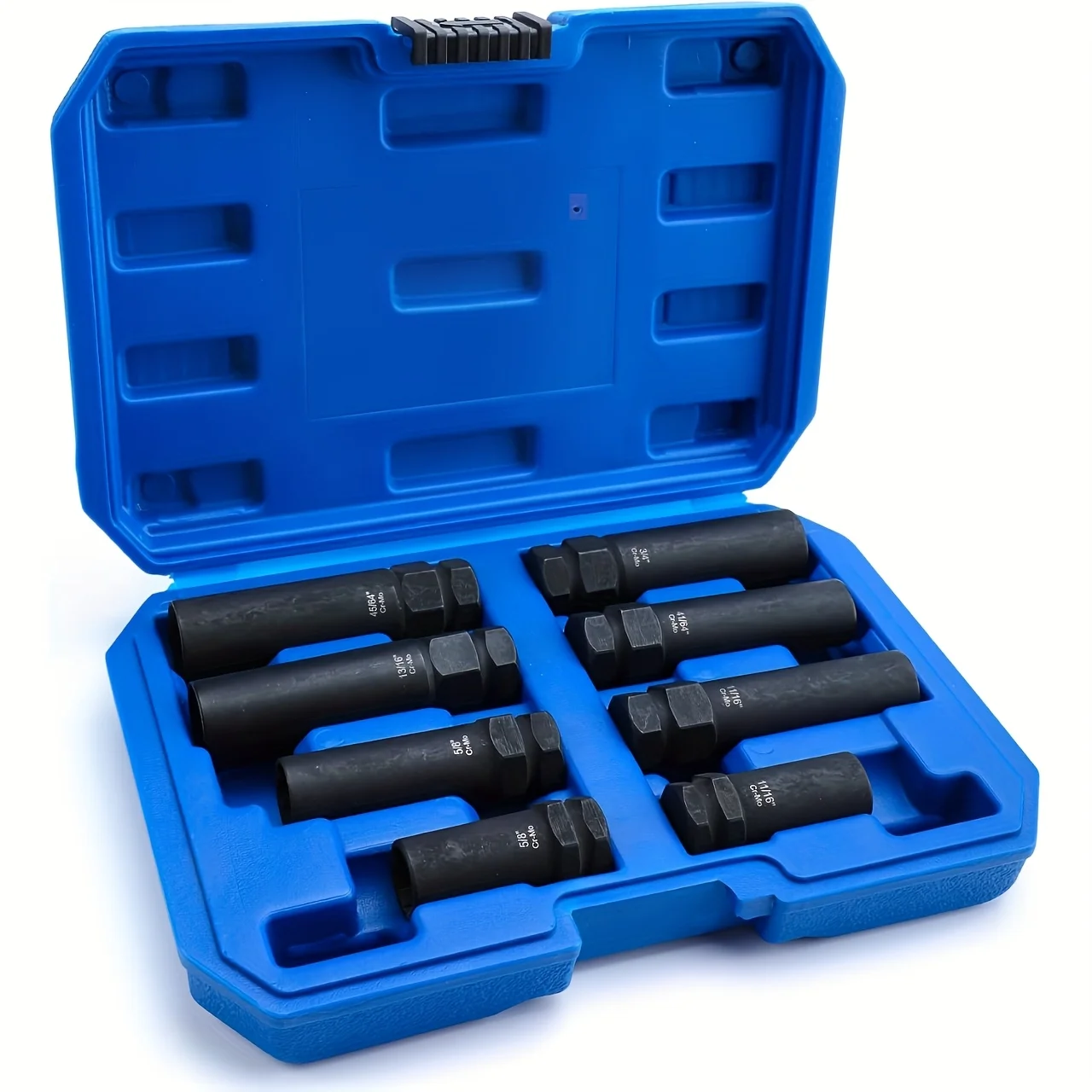 Spline Lug Nut Socket Set, 8pcs SAE & Metric Locking Lug Nut Removal Tool, Easy Removing of Aftermarket & Factory Wheel Lug Nuts
Spline Lug Nut Socket Set, 8pcs SAE & Metric Locking Lug Nut Removal Tool, Easy Removing of Aftermarket & Factory Wheel Lug Nuts