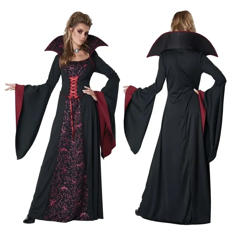 COS Vampire Queen Makeup Dance Party Stage Party Role-playing Costume Magic Witch Costume Halloween Costumes for Women
COS Vampire Queen Makeup Dance Party Stage Party Role-playing Costume Magic Witch Costume Halloween Costumes for Women