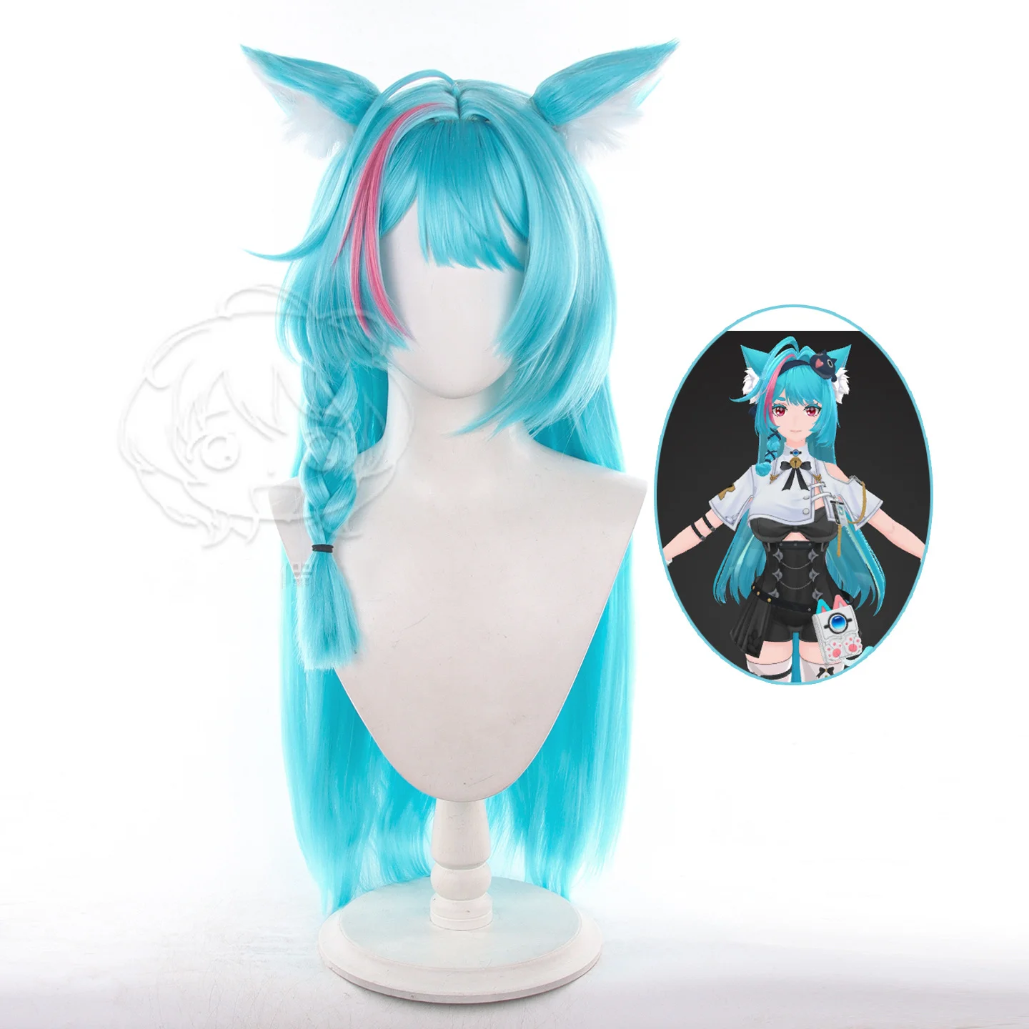 Loop of Eternity Mint Cosplay Wig with Headwear Side Braid Bangs Long Straight Hair Game Convention Heat Resistant Synthetic Wig
Loop of Eternity Mint Cosplay Wig with Headwear Side Braid Bangs Long Straight Hair Game Convention Heat Resistant Synthetic Wig