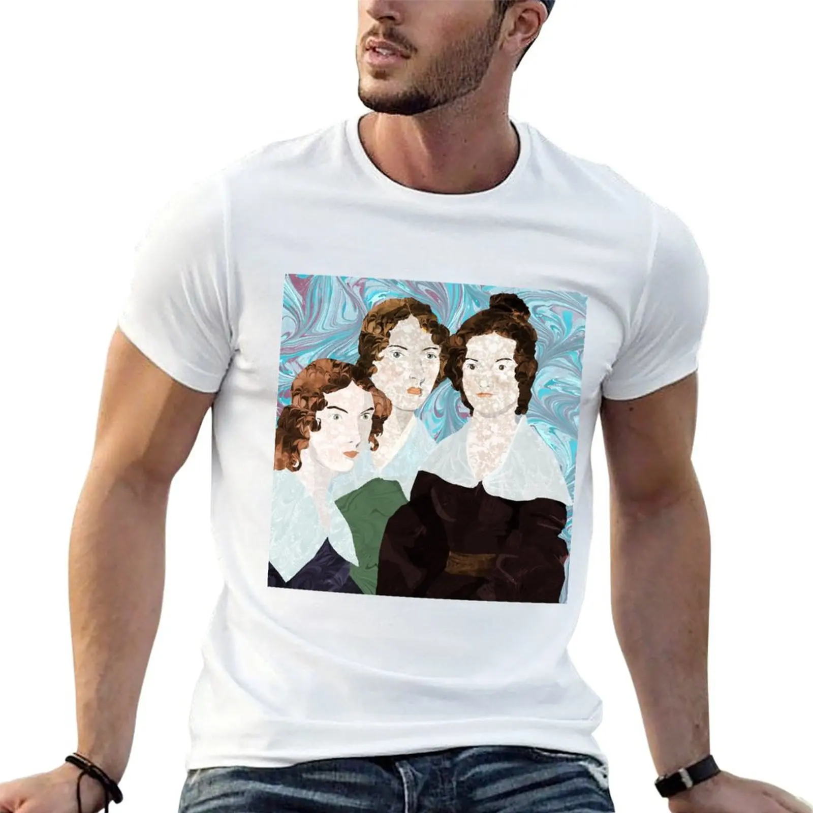 Bronte Sisters in Marbled Bookbinding Paper T-Shirt Short sleeve tee customizeds Men's t-shirts
Bronte Sisters in Marbled Bookbinding Paper T-Shirt Short sleeve tee customizeds Men's t-shirts