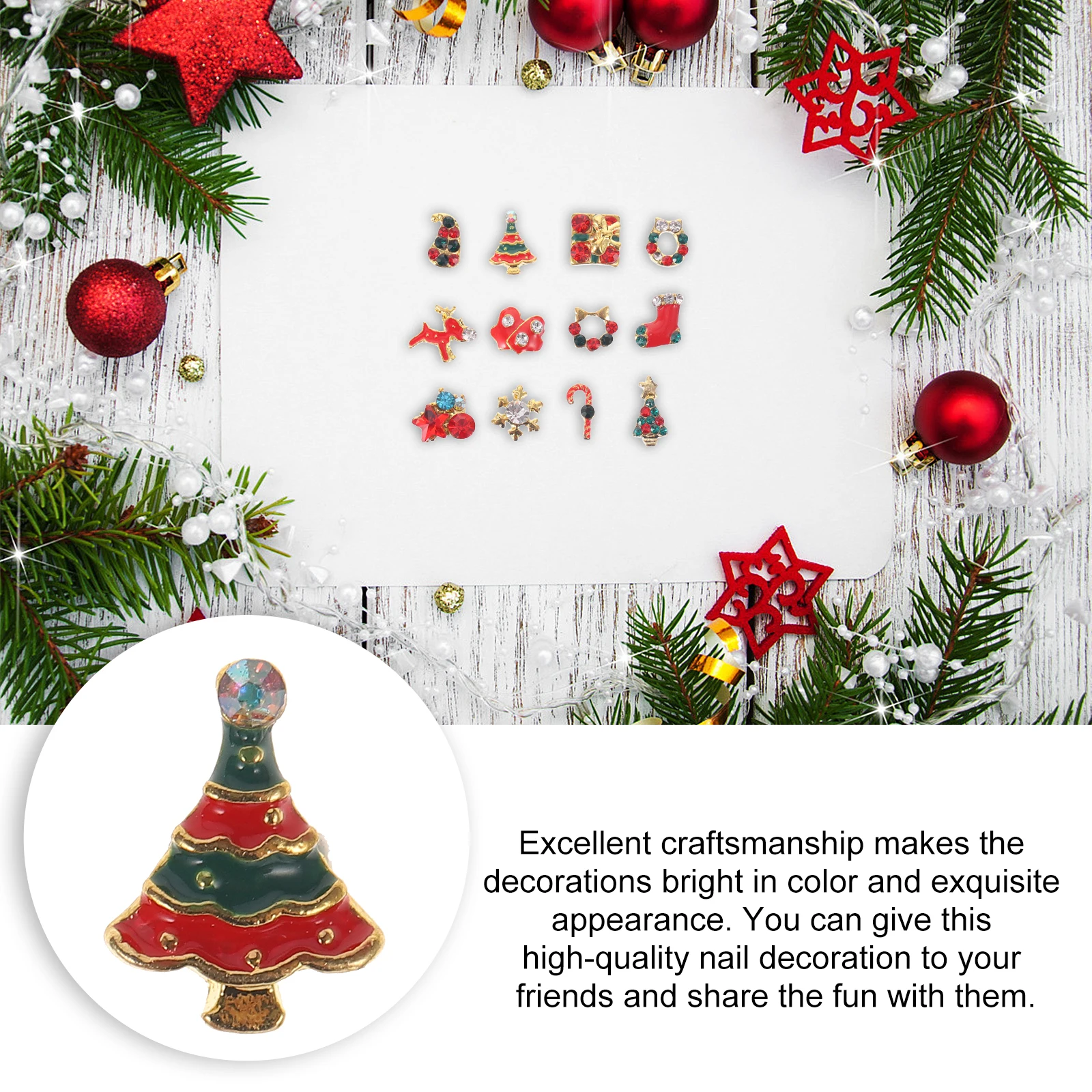 12 Pcs Nail Patch Accessories Stickers for Art Manicure Christmas Decal Metal Holiday Decoration
12 Pcs Nail Patch Accessories Stickers for Art Manicure Christmas Decal Metal Holiday Decoration