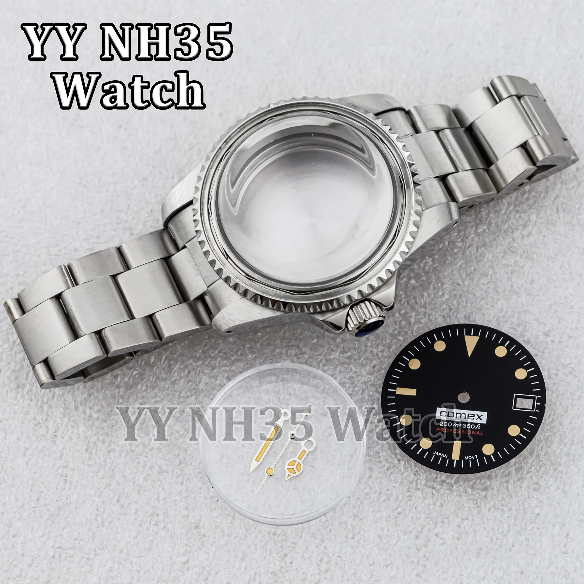 NH35 Case for SUB GMT Watch Accessories Stainless Steel Case Strap Luminous Dial Hands fit NH34/NH35/NH36 Automatic Movement
NH35 Case for SUB GMT Watch Accessories Stainless Steel Case Strap Luminous Dial Hands fit NH34/NH35/NH36 Automatic Movement