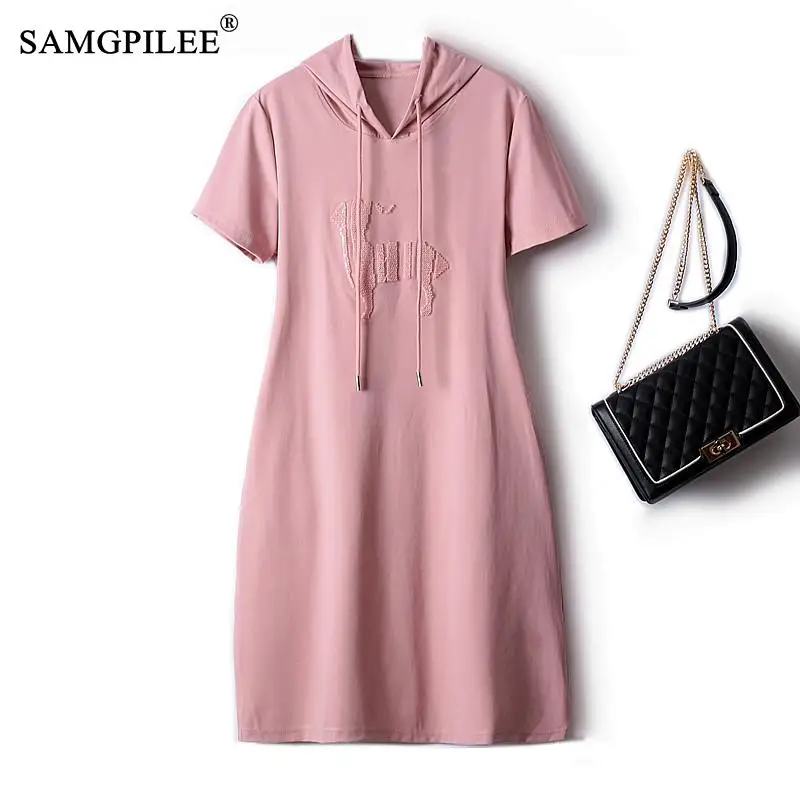 Romantic And Sweet Summer Dresses Woman 2022 New Hooded Casual Mid-length Flocking Cartoon Solid Fashion Korean Female Dress 4XL
Romantic And Sweet Summer Dresses Woman 2022 New Hooded Casual Mid-length Flocking Cartoon Solid Fashion Korean Female Dress 4XL