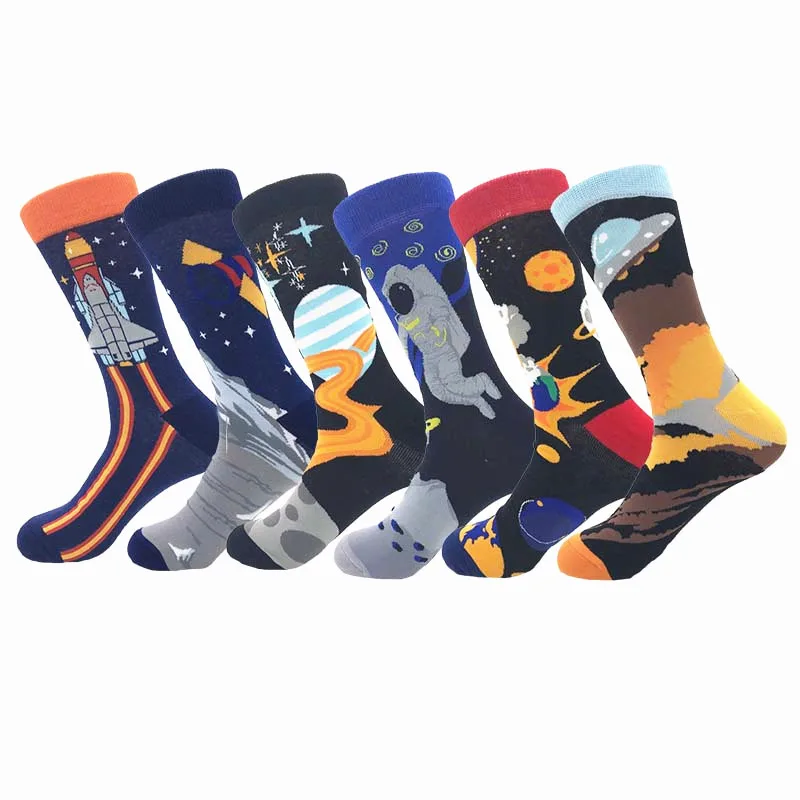 New Arrival Autumn Winter Men's Fashionable Mid Calf Cotton Socks with Universe Print Hip Hop Style
New Arrival Autumn Winter Men's Fashionable Mid Calf Cotton Socks with Universe Print Hip Hop Style