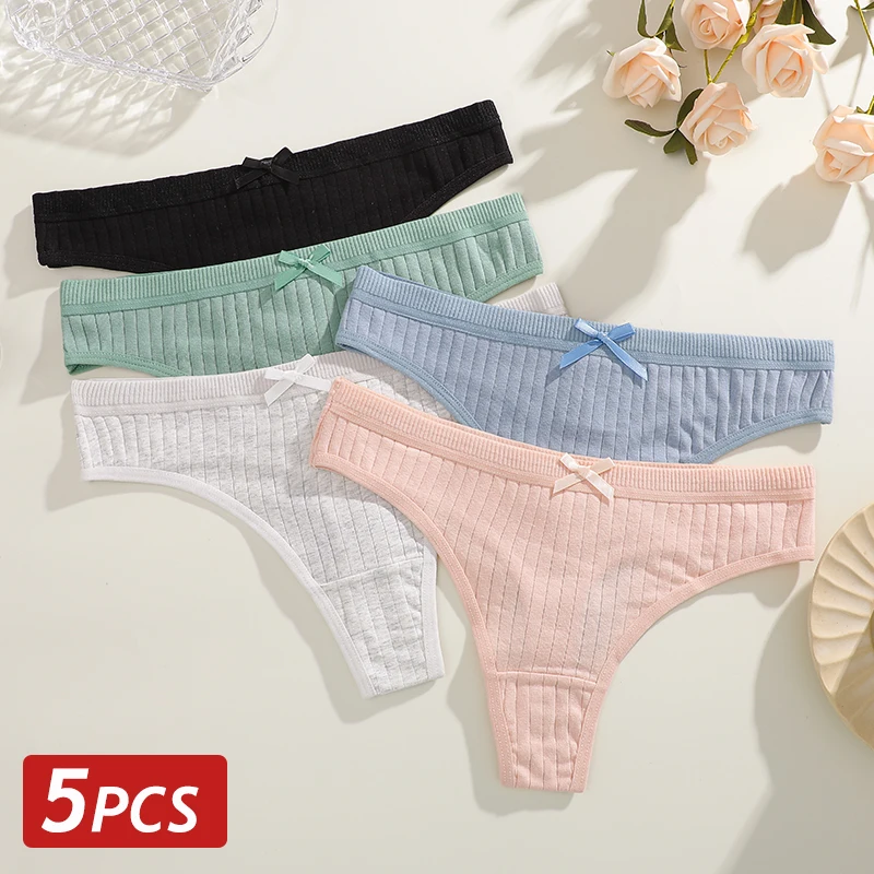 5PCS/Set Large Size Women Cotton Panties Sexy Low Waist G-String Thongs Students Solid Bow Cute Underwear Ladies T-Back Bikini
5PCS/Set Large Size Women Cotton Panties Sexy Low Waist G-String Thongs Students Solid Bow Cute Underwear Ladies T-Back Bikini