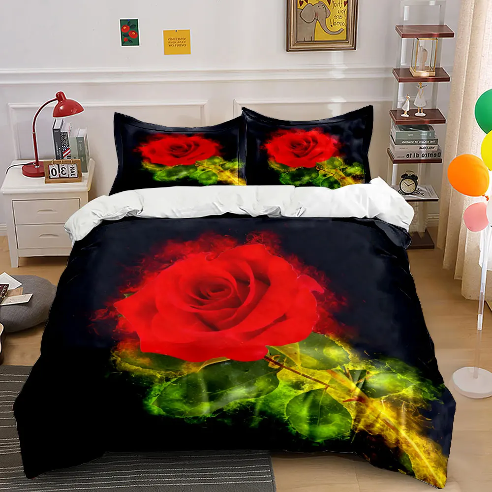Romantic Rose Set Decoration Gift Soft Comfortable Duvet Cover Bedding Set Included 1*Duvet Cover & 2*Pillowcases, gift
Romantic Rose Set Decoration Gift Soft Comfortable Duvet Cover Bedding Set Included 1*Duvet Cover & 2*Pillowcases, gift