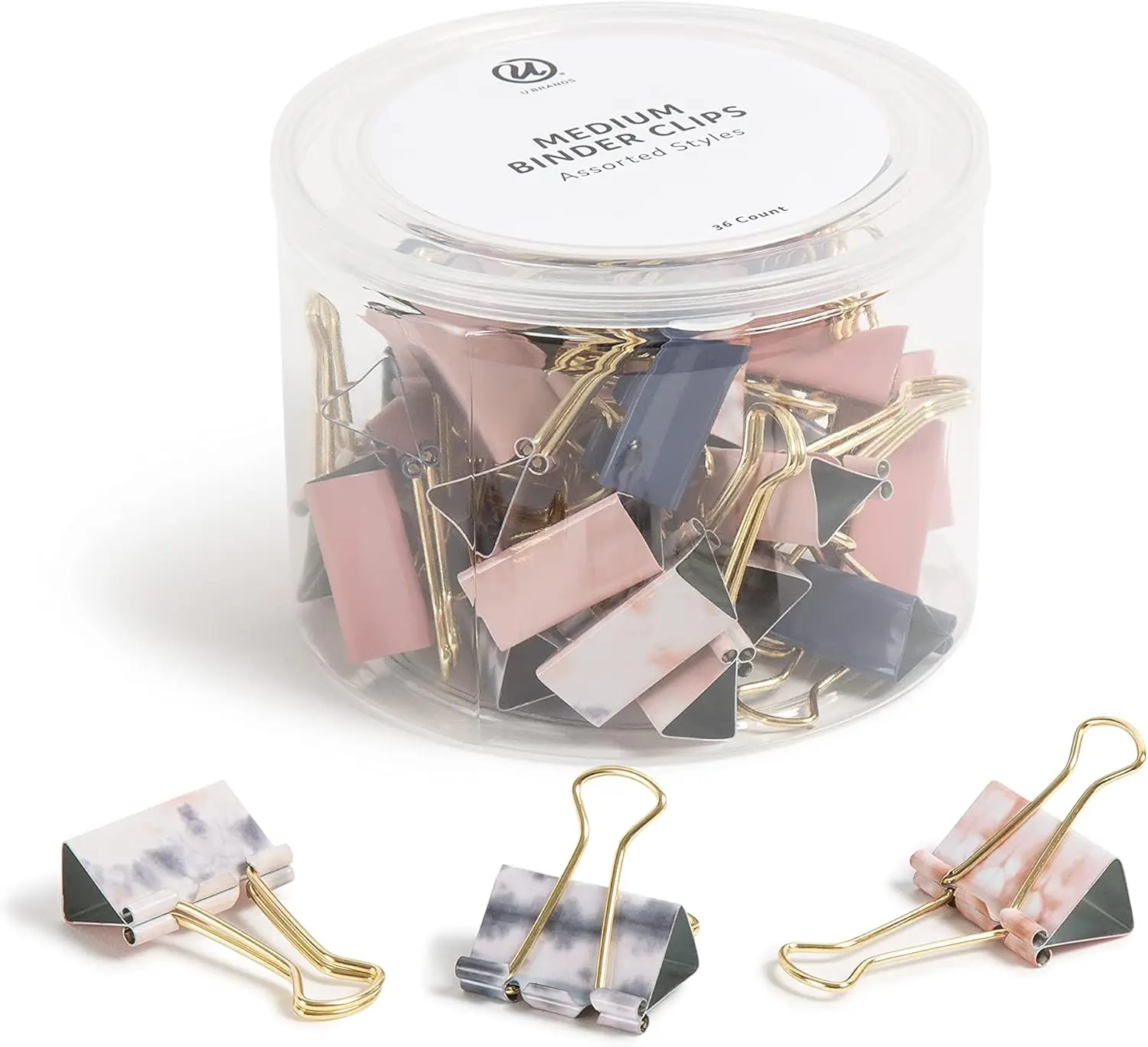 Binder Clips 32mm, Soft Dye with Gold Prongs, Office Organization Supplies, 36 Count
Binder Clips 32mm, Soft Dye with Gold Prongs, Office Organization Supplies, 36 Count