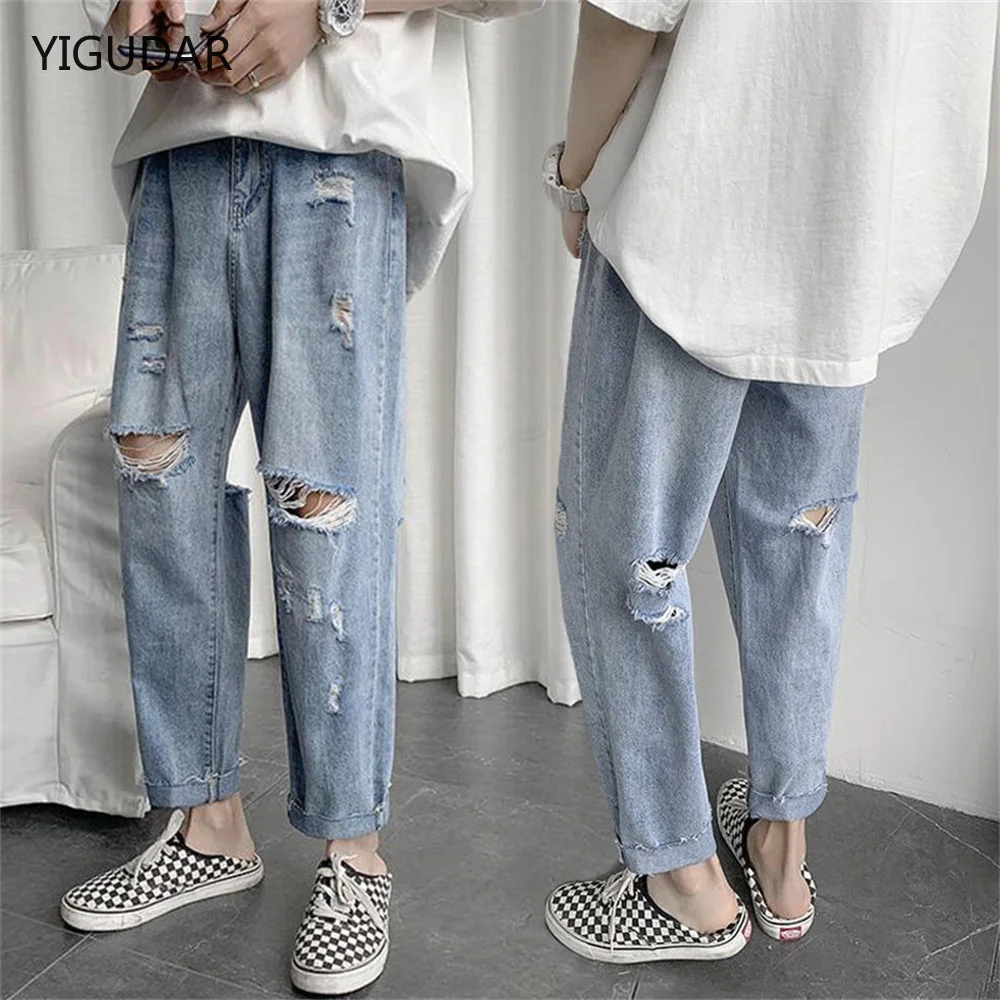 Summer Slim Fit Jeans for Mens Streetwear Korean Designer Regular Distressed Denim Slim Homme Pants Hip Hop Hole Jeans Trousers
Summer Slim Fit Jeans for Mens Streetwear Korean Designer Regular Distressed Denim Slim Homme Pants Hip Hop Hole Jeans Trousers