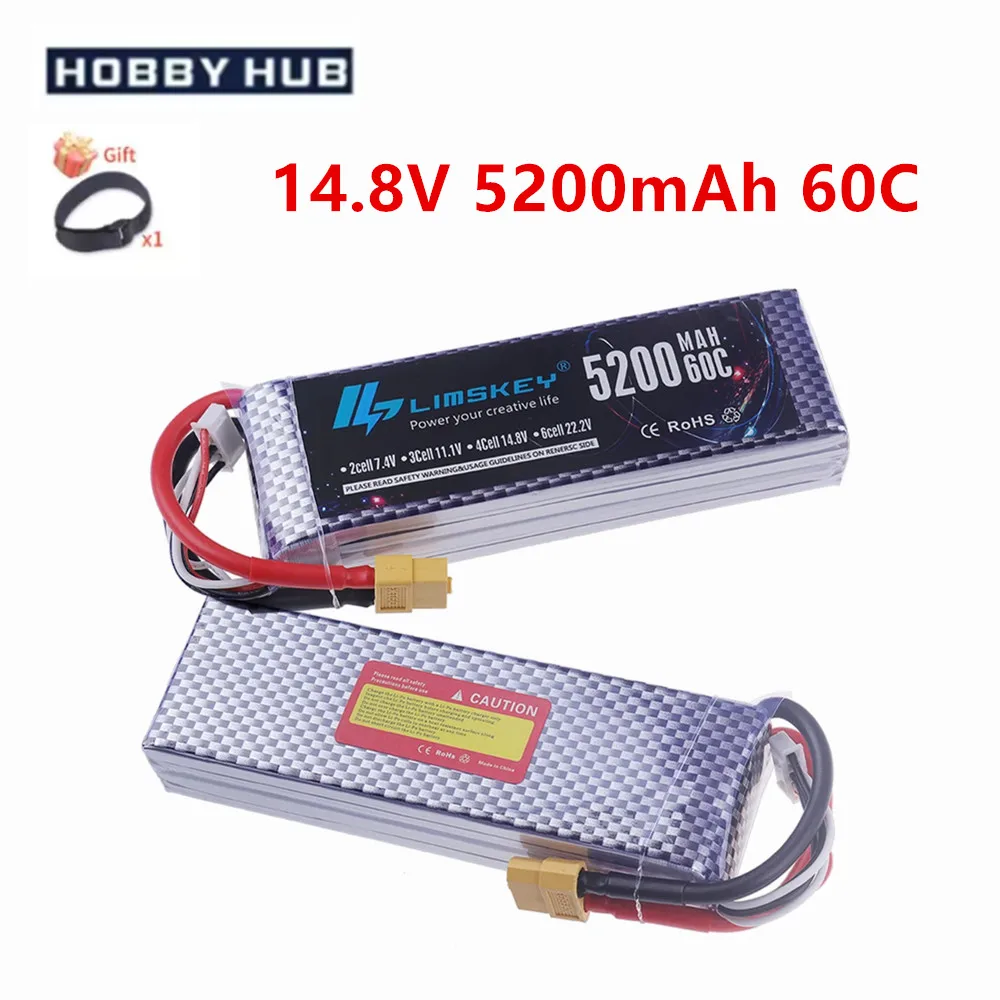 4S Lipo Battery 14.8V 5200mah 60C For RC Car Quadcopter Drone Airplane Helicopter With XT60 Deans T 14.8V Rechargable Battery
4S Lipo Battery 14.8V 5200mah 60C For RC Car Quadcopter Drone Airplane Helicopter With XT60 Deans T 14.8V Rechargable Battery