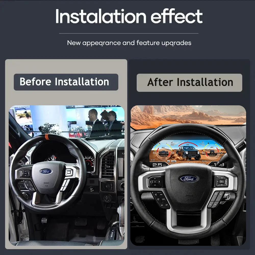 Цифровая приборная панель LCD (виртуальный кластер) для Ford F150 F250 F350 F450 2015-2019 2020
Цифровая приборная панель LCD (виртуальный кластер) для Ford F150 F250 F350 F450 2015-2019 2020