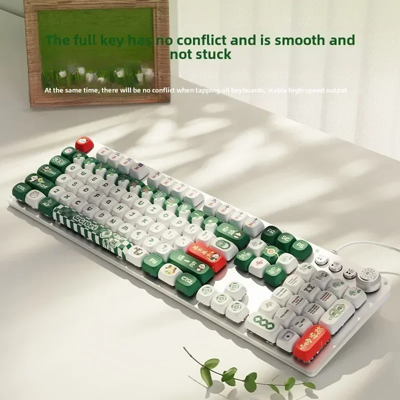 EWEADN Маджонг тема механическая клавиатура колпачки для клавиш из ПБТ металлическая панель многофункциональная ручка проводная игровая клавиатура для ПК геймер подарки 
EWEADN Маджонг тема механическая клавиатура колпачки для клавиш из ПБТ металлическая панель многофункциональная ручка проводная игровая клавиатура для ПК геймер подарки