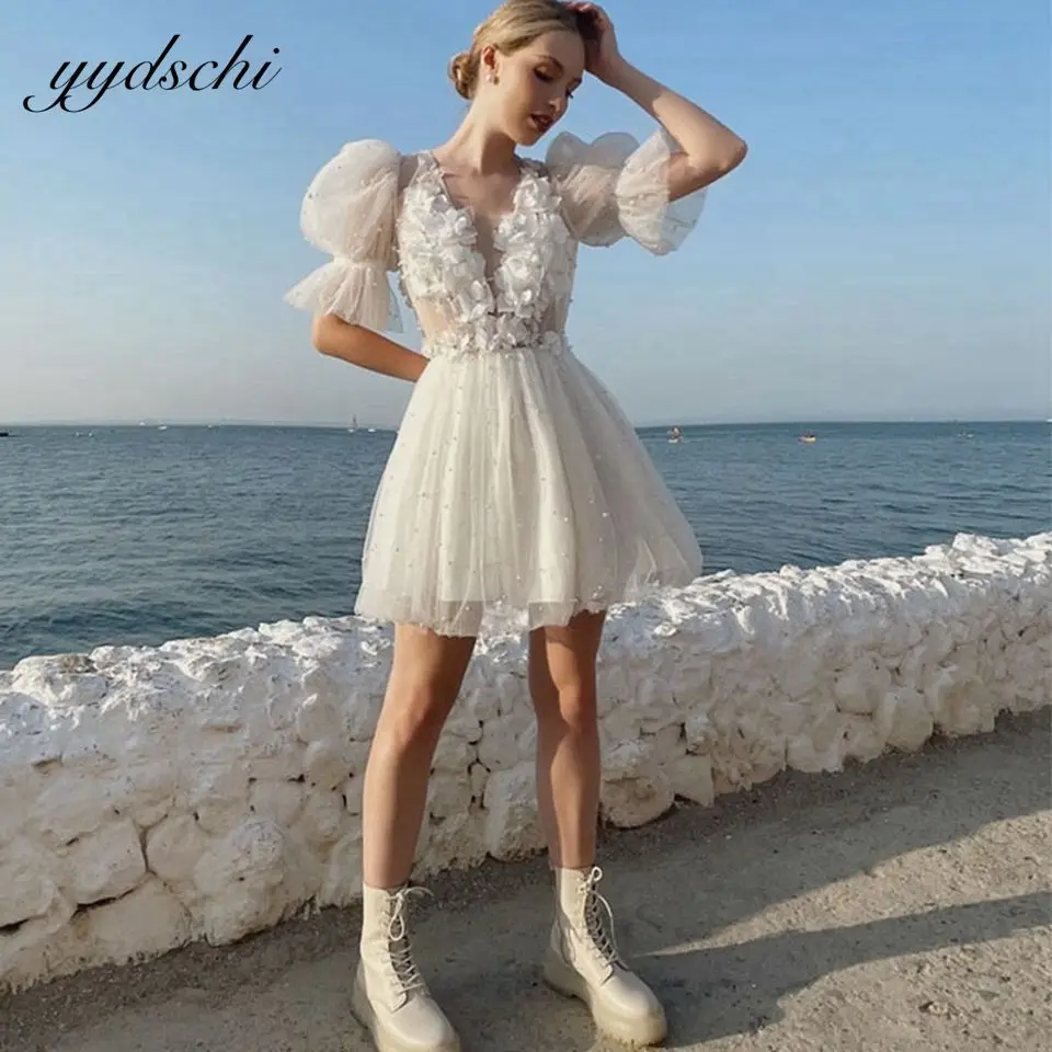 Коктейльное платье с пышными рукавами и v-образным вырезом, белые аппликации 2025, женские платья для свадебной вечеринки, жемчуг и бисер, платье для выпускного вечера с открытой спиной
Коктейльное платье с пышными рукавами и v-образным вырезом, белые аппликации 2025, женские платья для свадебной вечеринки, жемчуг и бисер, платье для выпускного вечера с открытой спиной