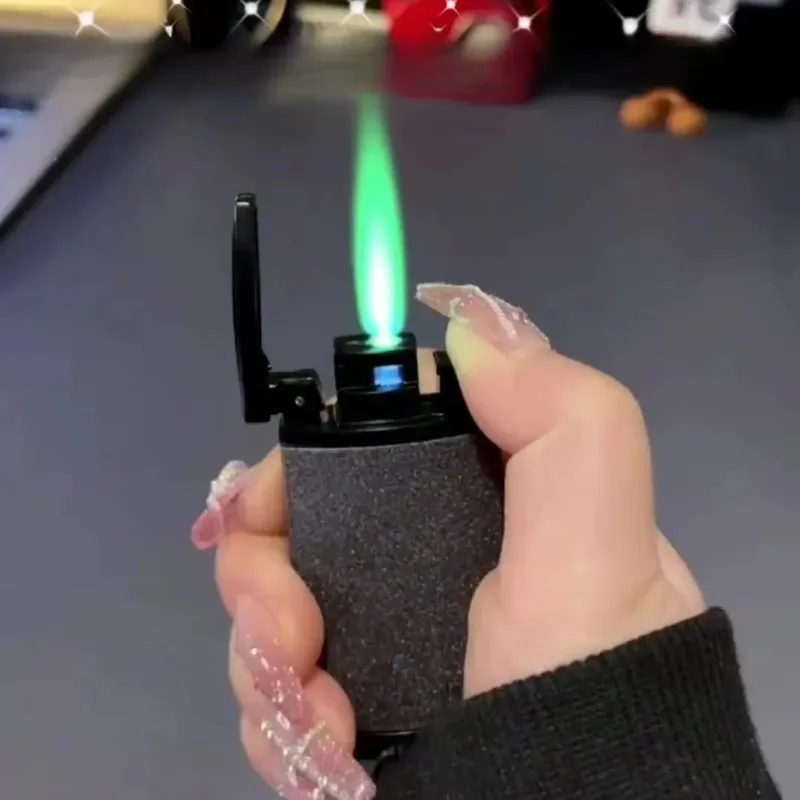 New Creative Metal Trendy Gas Lighter Windproof Green Flame Bright Flame Double Flame Lighter High End Gift for Women
New Creative Metal Trendy Gas Lighter Windproof Green Flame Bright Flame Double Flame Lighter High End Gift for Women