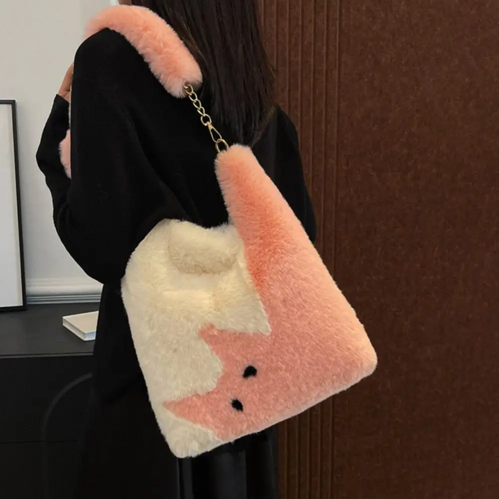 Korean Style Faux Fur Shoulder Bag Colorblock Square Cat Plush Crossbody Bag Niche Design Colorful Winter Fluffy Tote Bag Travel
Korean Style Faux Fur Shoulder Bag Colorblock Square Cat Plush Crossbody Bag Niche Design Colorful Winter Fluffy Tote Bag Travel