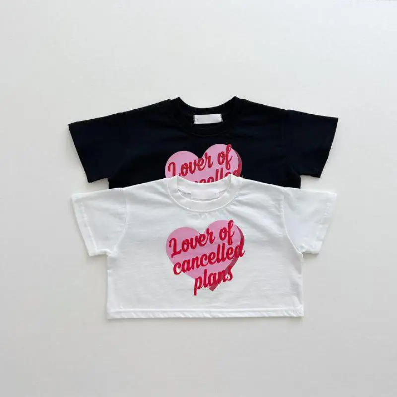 Summer New Children Short Sleeve T Shirts Girls Heart Letter Print Tees Fashion Casual Baby Cotton Versatile Tops Kids Clothes
Summer New Children Short Sleeve T Shirts Girls Heart Letter Print Tees Fashion Casual Baby Cotton Versatile Tops Kids Clothes