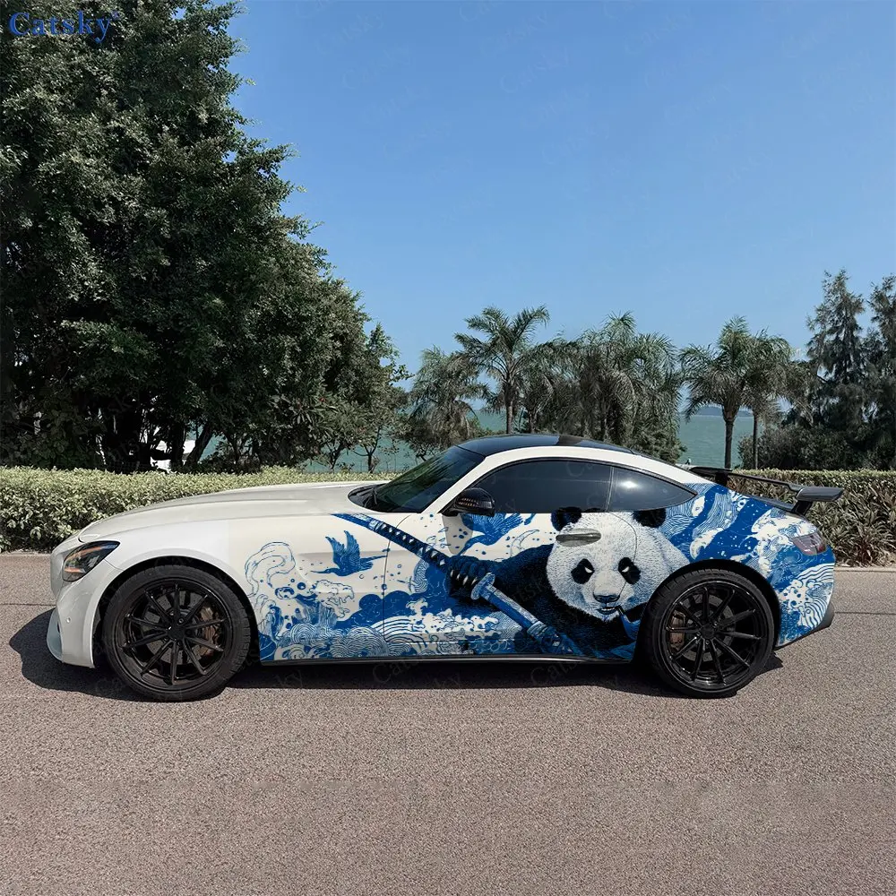 2pcs Panda Wave Samurai Painting, Durable, Fade-resistant, Enhance Vehicle Aesthetics With Bold Artistic Design Car Vinyl Wraps
2pcs Panda Wave Samurai Painting, Durable, Fade-resistant, Enhance Vehicle Aesthetics With Bold Artistic Design Car Vinyl Wraps