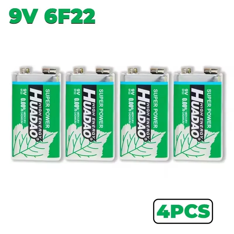 High Capacity 9V Battery Alkaline and Carbon Zinc 6F22 1100mAh for Microphone Karaoke Toy Multimeter Alarm Household Devices 
High Capacity 9V Battery Alkaline and Carbon Zinc 6F22 1100mAh for Microphone Karaoke Toy Multimeter Alarm Household Devices