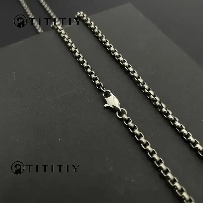 Pure Titanium Necklace Square Box Chain Width 3mm Lightweight Anti Allergic Square O-chain Fashionable Classic Design Men Women
Pure Titanium Necklace Square Box Chain Width 3mm Lightweight Anti Allergic Square O-chain Fashionable Classic Design Men Women