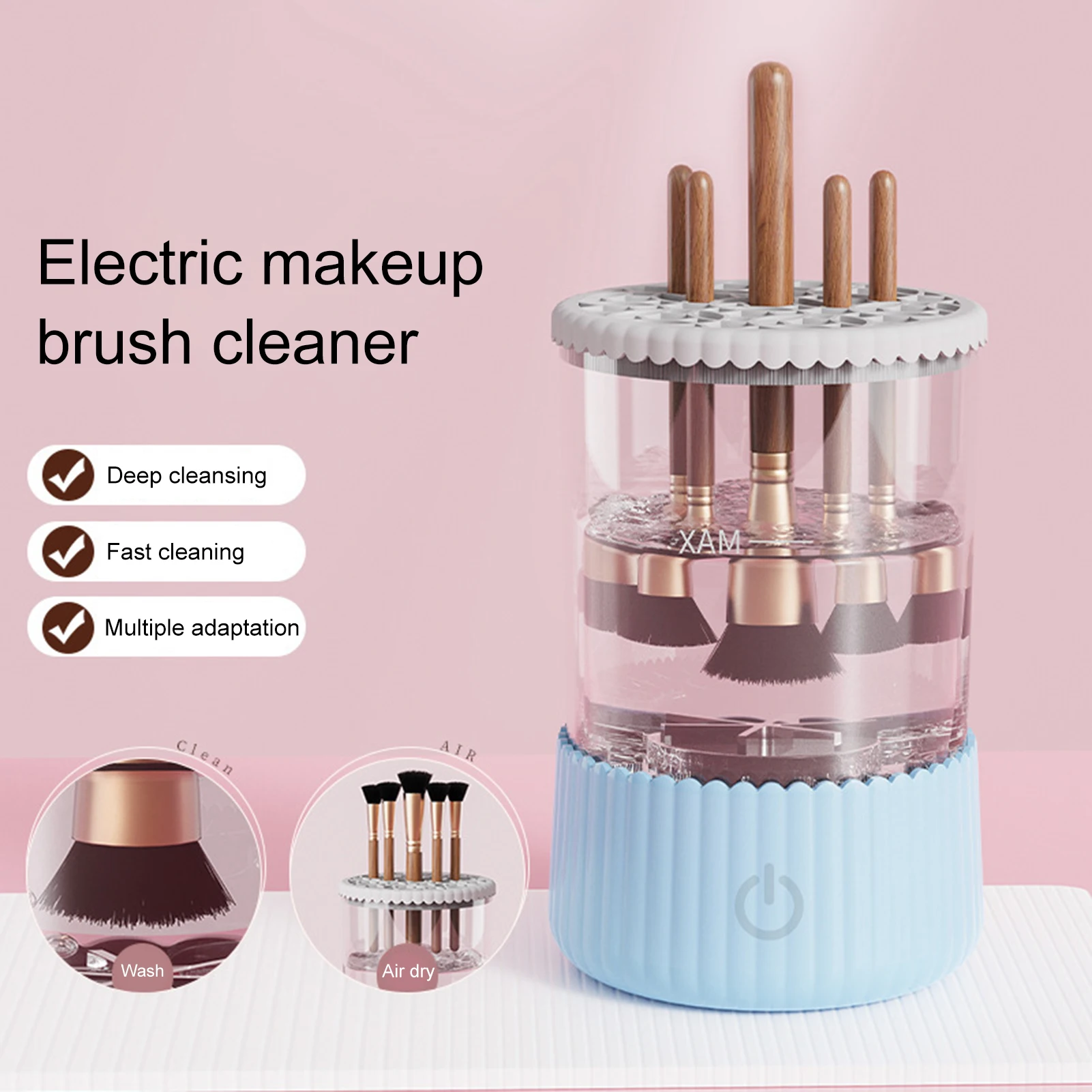Electric Makeup Brush Cleaner USB Powered Cosmetic Brush Cleaner Automatic Spinning Makeup Brush Cleaner
Electric Makeup Brush Cleaner USB Powered Cosmetic Brush Cleaner Automatic Spinning Makeup Brush Cleaner