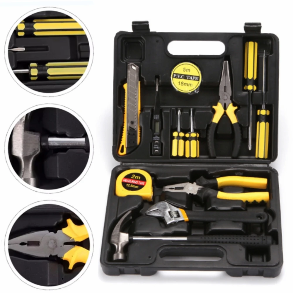 13PCS Household Multifunctional Toolbox,Screwdriver,Combination Pliers,Utility Knife,Electrical Tape,Tape Measure Toolbox Set
13PCS Household Multifunctional Toolbox,Screwdriver,Combination Pliers,Utility Knife,Electrical Tape,Tape Measure Toolbox Set