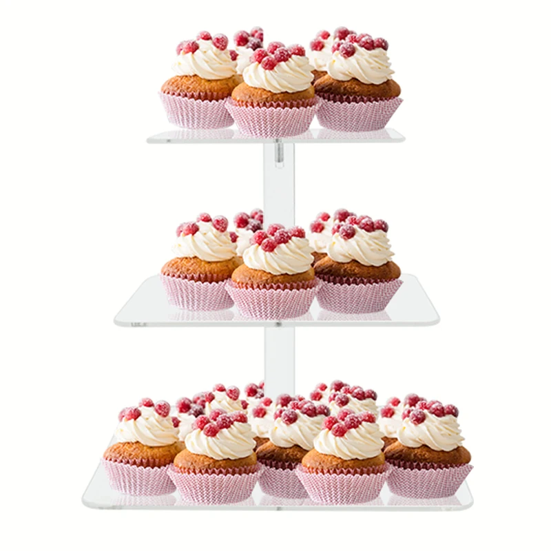 3 Tier Square Acrylic Cupcake Stand Transparent Cake Display Shelf Removable Assemble Wedding Birthday Party Deco Dessert Holder
3 Tier Square Acrylic Cupcake Stand Transparent Cake Display Shelf Removable Assemble Wedding Birthday Party Deco Dessert Holder