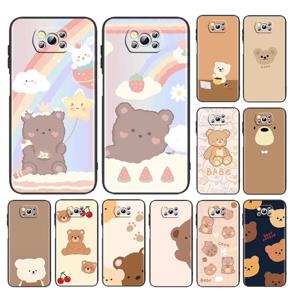 Cartoon Brown Bear Cute For Xiaomi Poco M4 X4 X3 Pro F3 GT NFC M3 C3 M2 F2 X2 5G Silicone TPU Black Phone Case Cover Coque Capa
Cartoon Brown Bear Cute For Xiaomi Poco M4 X4 X3 Pro F3 GT NFC M3 C3 M2 F2 X2 5G Silicone TPU Black Phone Case Cover Coque Capa