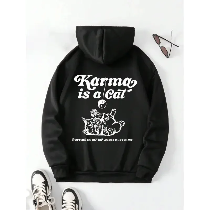 Карма — это кошка, забавная мужская толстовка с буквенным графическим принтом, мягкая флисовая толстовка, простая теплая толстовка, уличный осенний пуловер
Карма — это кошка, забавная мужская толстовка с буквенным графическим принтом, мягкая флисовая толстовка, простая теплая толстовка, уличный осенний пуловер