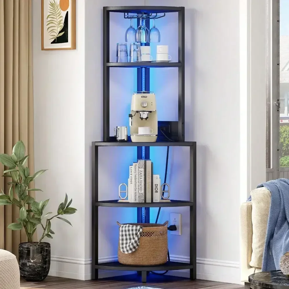 LED Corner Shelf 5 Tier Corner Bookshelf Bookcase with Power Outlets & USB Ports
LED Corner Shelf 5 Tier Corner Bookshelf Bookcase with Power Outlets & USB Ports