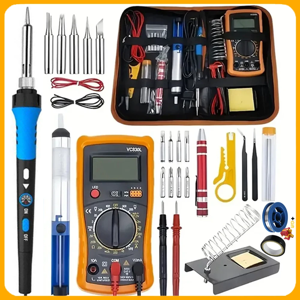 2026 New Electric Soldering Iron 80W LCD Digital Display 180-500 Adjustable Replaceable Head Soldering Iron Tin Pen Welding Kit
2026 New Electric Soldering Iron 80W LCD Digital Display 180-500 Adjustable Replaceable Head Soldering Iron Tin Pen Welding Kit