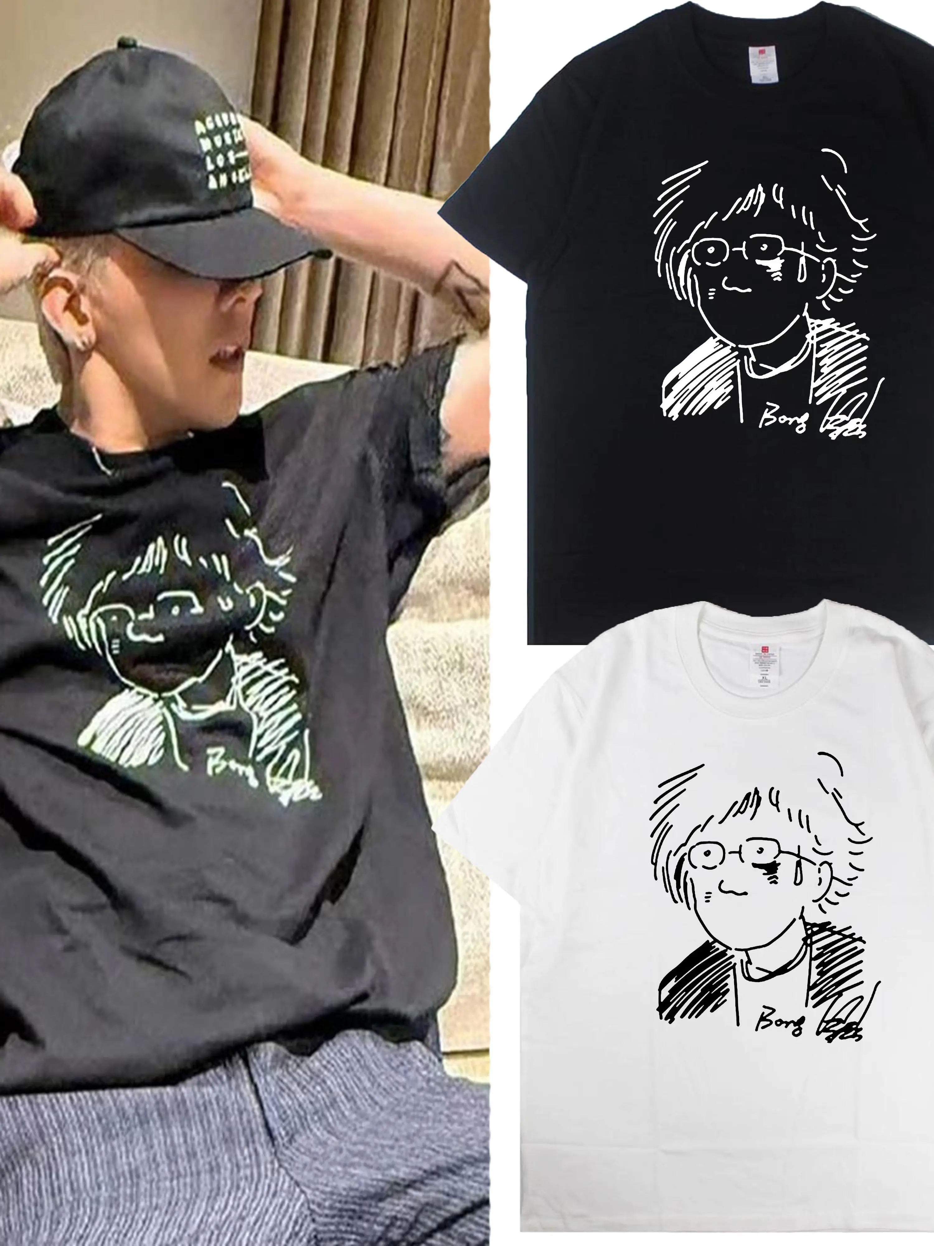 GD Concert with The Same Cartoon Head Футболка с короткими рукавами на новой мужской и женской футболке из чистого хлопка, повседневный свободный тренд
GD Concert with The Same Cartoon Head Футболка с короткими рукавами на новой мужской и женской футболке из чистого хлопка, повседневный свободный тренд