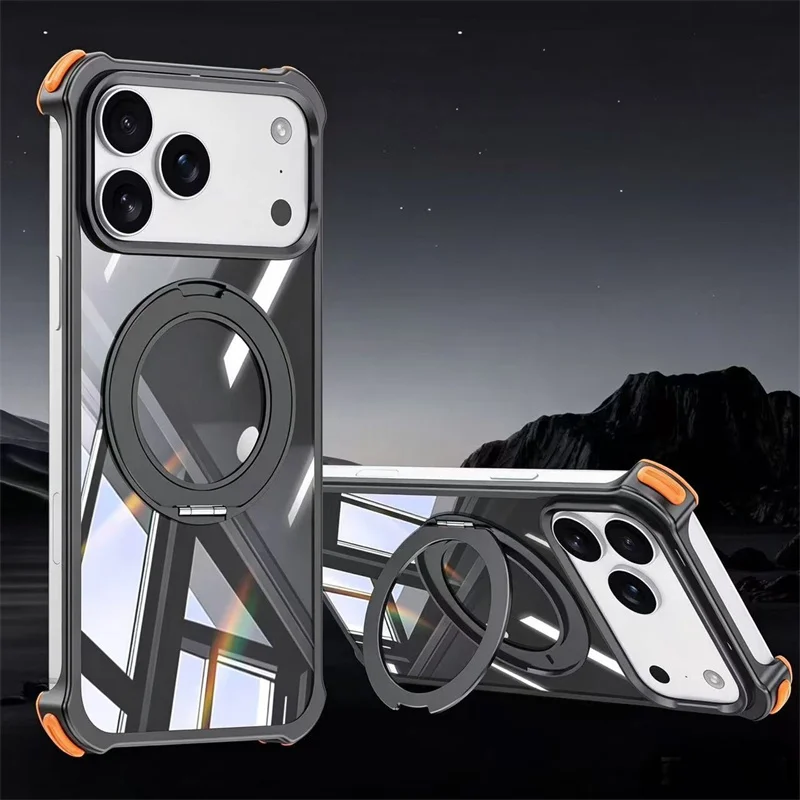 For iPhone 17 16 15 14 13 Pro Max Transparent Aluminum Alloy Frame Phone Case For Magsafe 360° Rotate Magnetic Shockproof Cover
For iPhone 17 16 15 14 13 Pro Max Transparent Aluminum Alloy Frame Phone Case For Magsafe 360° Rotate Magnetic Shockproof Cover