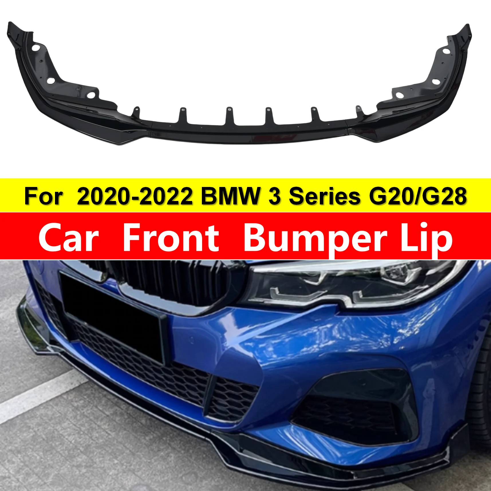 front bumper lip for BMW 3 series G20 G28 3 pieces bumper lip plug adjustment diffuser 2020 – 2022
front bumper lip for BMW 3 series G20 G28 3 pieces bumper lip plug adjustment diffuser 2020 – 2022