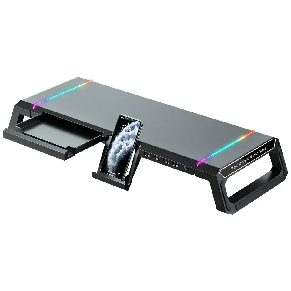 Лидер продаж, 4 USB-подставка для монитора ПК, место для хранения клавиатуры, алюминиевая подставка для монитора ноутбука с быстрой зарядкой USB3.0
Лидер продаж, 4 USB-подставка для монитора ПК, место для хранения клавиатуры, алюминиевая подставка для монитора ноутбука с быстрой зарядкой USB3.0