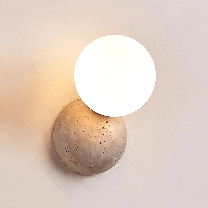 Modern Yellow Travertine Wall Sconce Natural Stone Glass Ball Wall Lamp G9 Socket 85-260V, for Living Room Bedroom Dining Room
Modern Yellow Travertine Wall Sconce Natural Stone Glass Ball Wall Lamp G9 Socket 85-260V, for Living Room Bedroom Dining Room