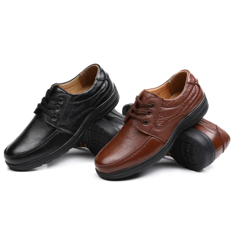 Autumn Men's Casual Leather Shoes Round Toe Breathable Business Fashion Single Shoes Top Layer Cowhide Dress Lace-up Shoes
Autumn Men's Casual Leather Shoes Round Toe Breathable Business Fashion Single Shoes Top Layer Cowhide Dress Lace-up Shoes