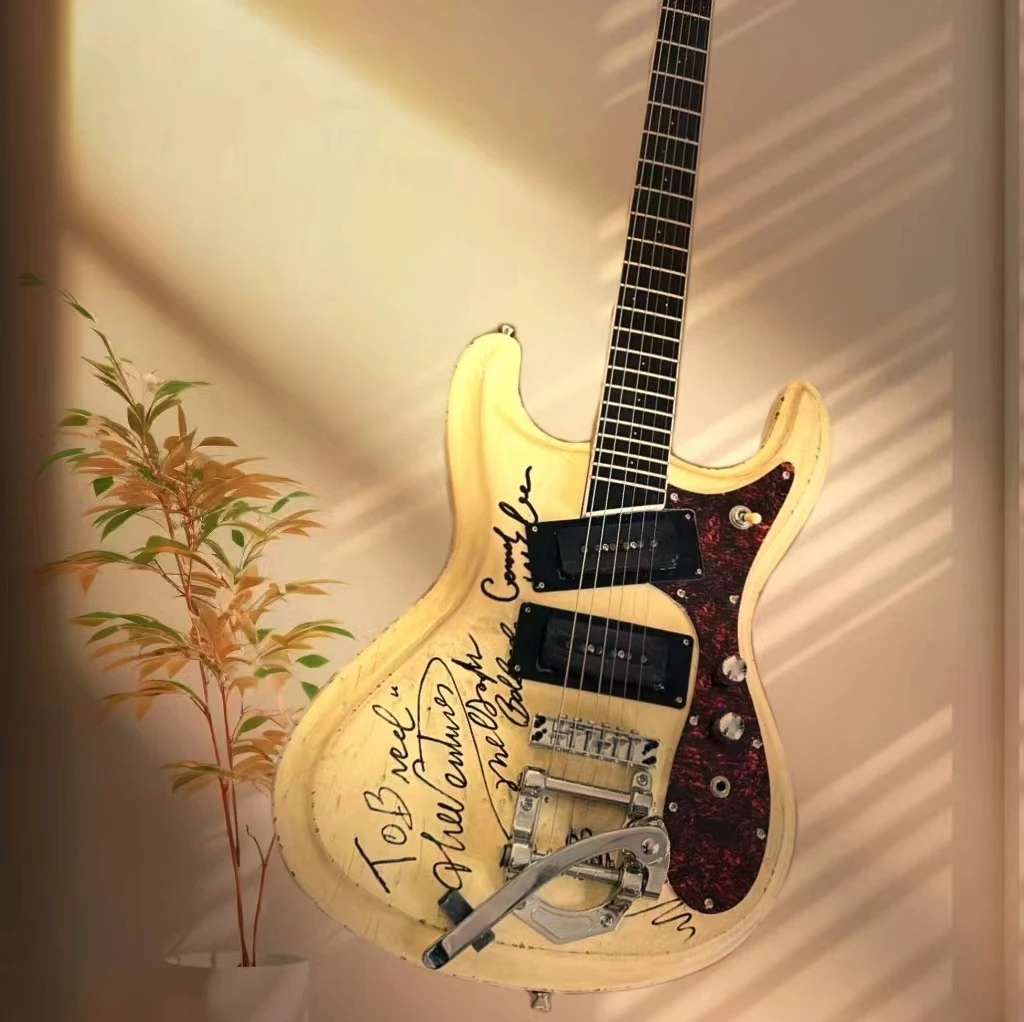 1965 Mosrite Ventures Model Retro Cream Relic Electric Guitar,Bigs Tailpiece
1965 Mosrite Ventures Model Retro Cream Relic Electric Guitar,Bigs Tailpiece