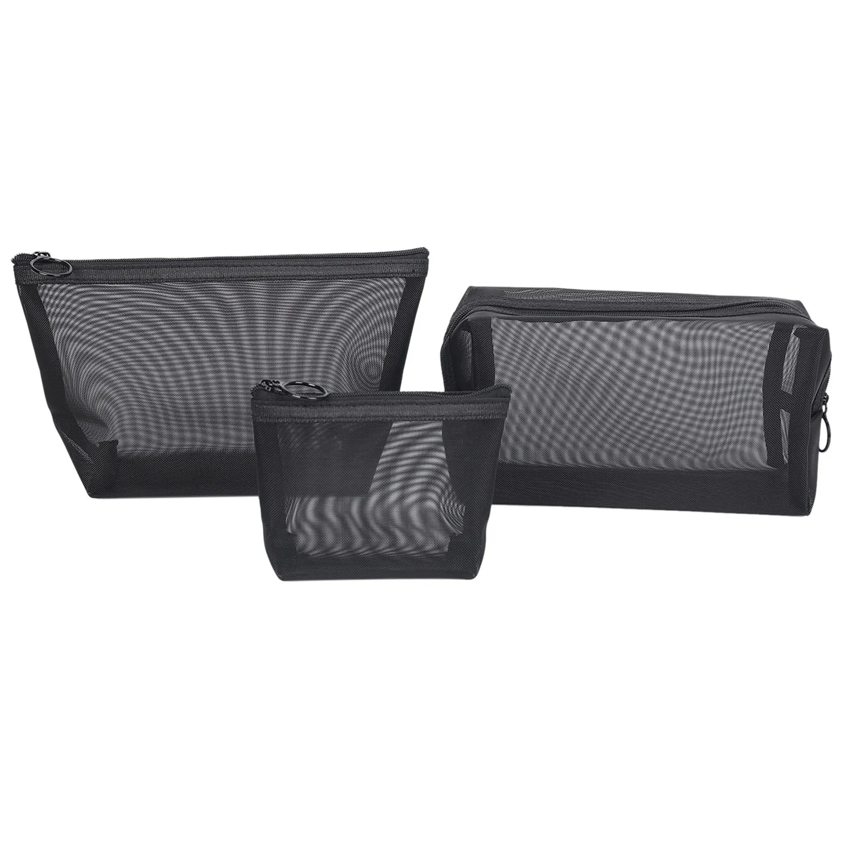 3Pcs/Set Black Mesh Clear Cosmetic Bag Beauty Wash Bags Makeup Case Travel
3Pcs/Set Black Mesh Clear Cosmetic Bag Beauty Wash Bags Makeup Case Travel