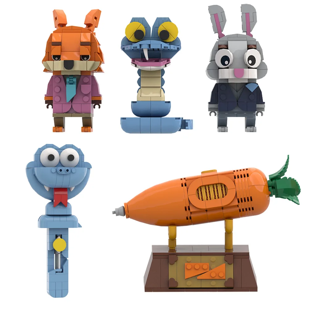 MOC Rabbit Police Doll Bricks Animal City Movie Fox Snake Rabbit Action Figure Building Blocks Model Assembly Toys Kids DIY Gift
MOC Rabbit Police Doll Bricks Animal City Movie Fox Snake Rabbit Action Figure Building Blocks Model Assembly Toys Kids DIY Gift