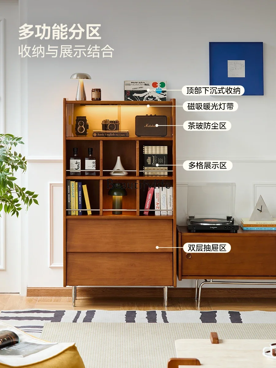 yj15 Vintage Style Solid Wood Display Record Retro Bookshelf Glass Door Storage Cabinet
yj15 Vintage Style Solid Wood Display Record Retro Bookshelf Glass Door Storage Cabinet