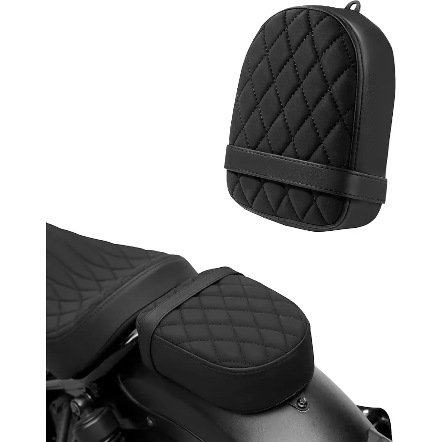 Пассажирское сиденье для Honda Rebel 300 500 20172025, утолщенная подушка заднего сиденья, совместимая с CMX300 500, черная строчка с бриллиантами 
Пассажирское сиденье для Honda Rebel 300 500 20172025, утолщенная подушка заднего сиденья, совместимая с CMX300 500, черная строчка с бриллиантами