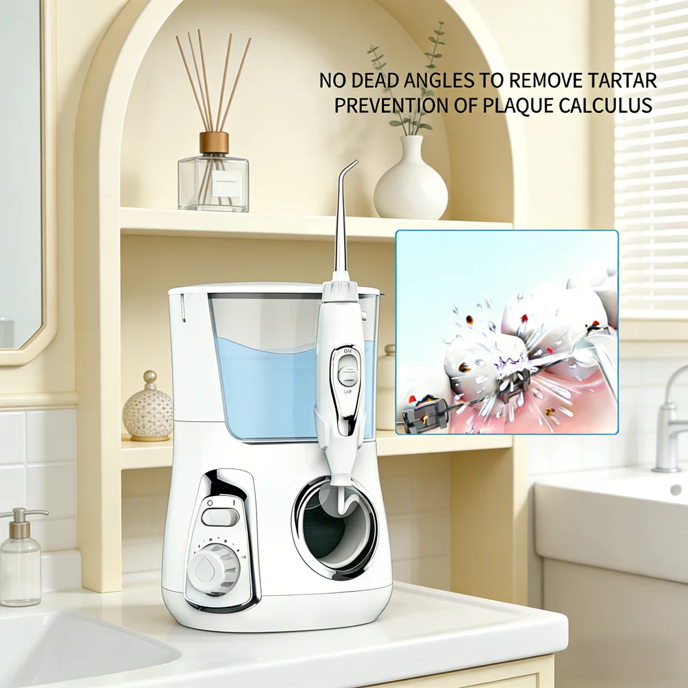 Ирригатор для полости рта 800 мл с 10 режимами, 5 сменными насадками, настольный, для устранения неприятного запаха изо рта и защиты зубов
Ирригатор для полости рта 800 мл с 10 режимами, 5 сменными насадками, настольный, для устранения неприятного запаха изо рта и защиты зубов