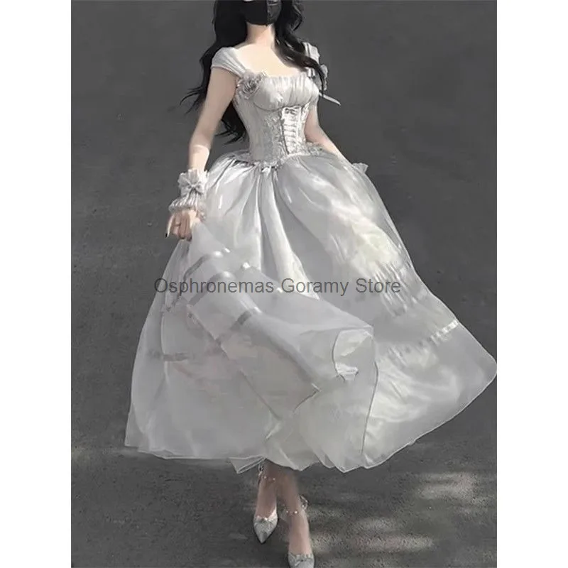 Glitter Spaghetti Straps Grey Evening Party Dresses Shiny Tulle 3D Flowers Customised Wedding Photo Shoot Back Bride Gown Dress
Glitter Spaghetti Straps Grey Evening Party Dresses Shiny Tulle 3D Flowers Customised Wedding Photo Shoot Back Bride Gown Dress