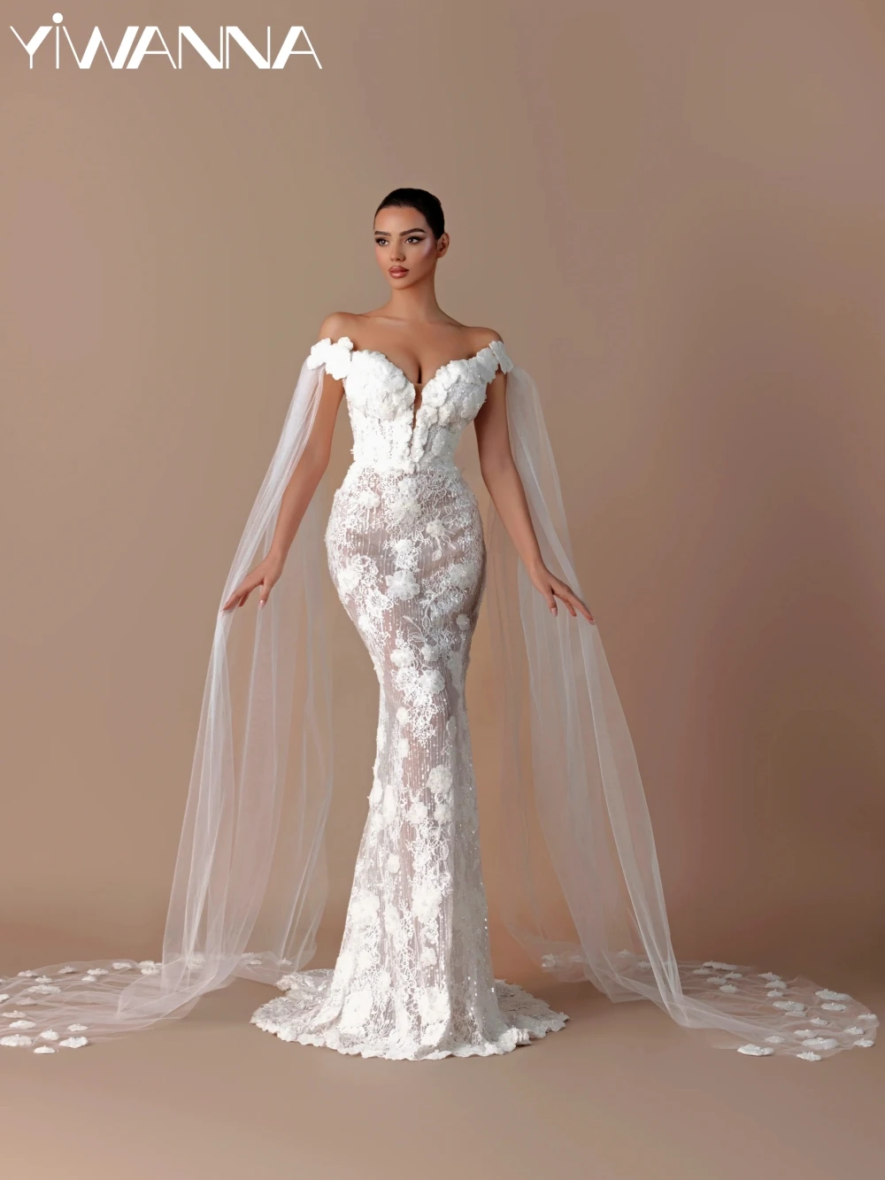 Gorgeous Beaded 3D Flower Wedding Dress With Cape Sleeve Mermaid Long Bridal Gown 2026 New Customized Dreamy Dresses For Bride
Gorgeous Beaded 3D Flower Wedding Dress With Cape Sleeve Mermaid Long Bridal Gown 2026 New Customized Dreamy Dresses For Bride