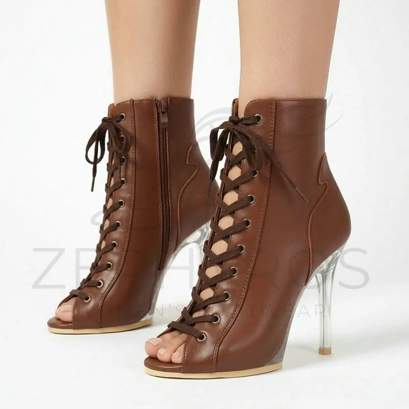 Women Genuine Leather Jazz Dance Boots Crystal High Heel Peep Toe Lace Up Ankle Booties Side Zip Party Latin Salsa Dance Shoes
Women Genuine Leather Jazz Dance Boots Crystal High Heel Peep Toe Lace Up Ankle Booties Side Zip Party Latin Salsa Dance Shoes