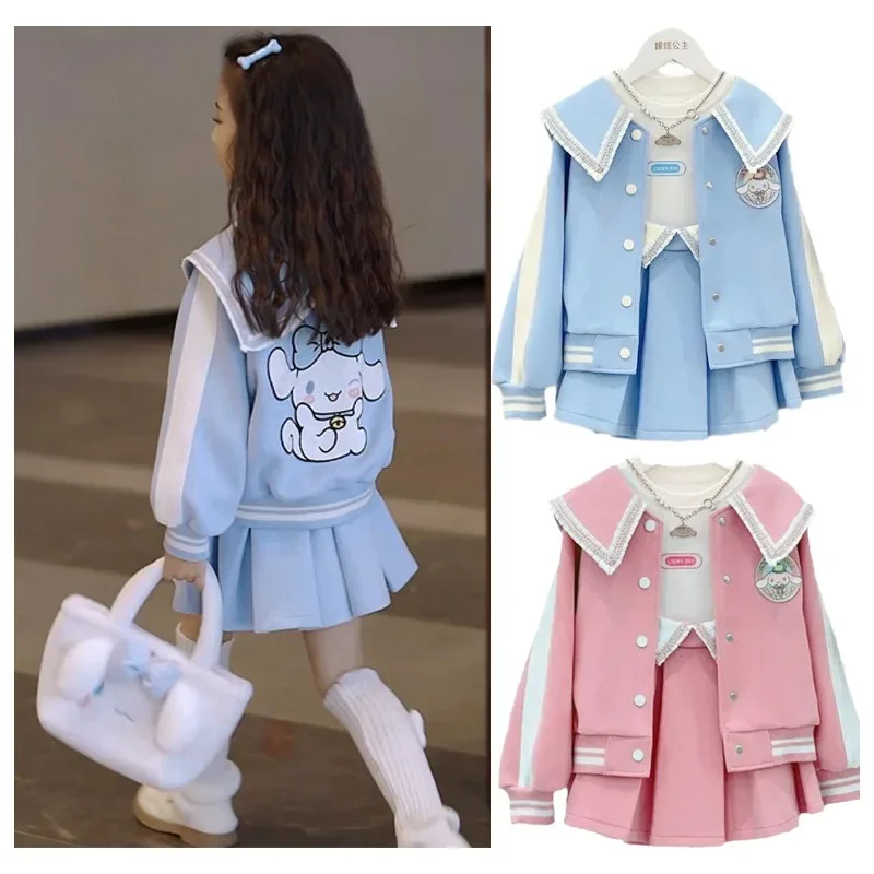 Sanrios Cute Cinnamorol Girls Sweet Academy Style Coat Pleated Skirt Kawaii JK Baseball Uniform Short Skirt Long Pants Kids Gift
Sanrios Cute Cinnamorol Girls Sweet Academy Style Coat Pleated Skirt Kawaii JK Baseball Uniform Short Skirt Long Pants Kids Gift