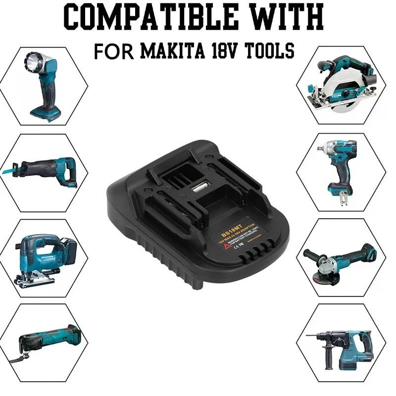 for Bosch 18VConverted To for Makita 18V Li-ion Battery Converter Battery Adapter BS18MT with USB for Makita 18V Power Tool Use
for Bosch 18VConverted To for Makita 18V Li-ion Battery Converter Battery Adapter BS18MT with USB for Makita 18V Power Tool Use